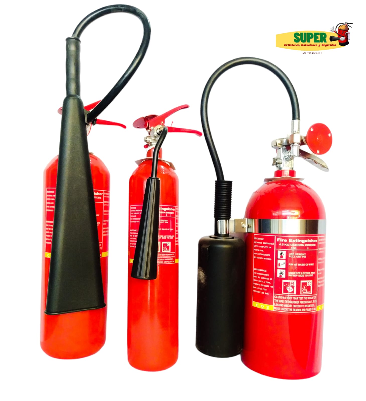 EXTINTOR GAS CARBONICO ACERO / ALUMINIO – Extintores, Dotaciones Y ...